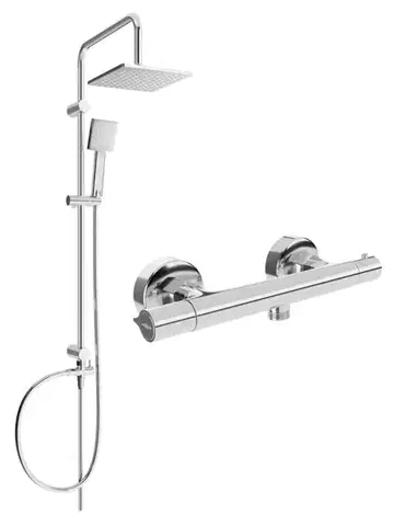 Sprchy a sprchové panely MEXEN/S - Tord sprchový stĺp vrátane sprchovej termostatickej batérie Slim, chróm 77105200-00