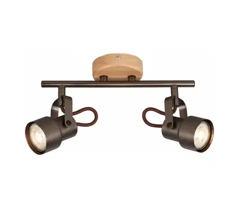 Svietidlá Brilo - LED bodové svietidlo TAHUN 2xGU10/5W/230V hnedé 2872-025