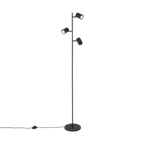Stojace lampy Inteligentná stojaca lampa čierna s 3 svetlami vrátane 3 Wifi GU10 50mm - Jeana