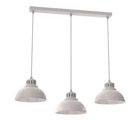Svietidlá  Luster na lanku SVEN 3xE27/15W/230V krémový 8876A