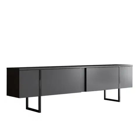 TV stolíky GOLD TV stolík na nožičkách, antracit / čierna