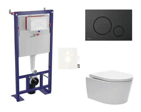 Záchody Cenově zvýhodněný závěsný WC set SAT do lehkých stěn / předstěnová montáž + WC SAT Brevis SIKOSSBR68 SIKOSSBR68