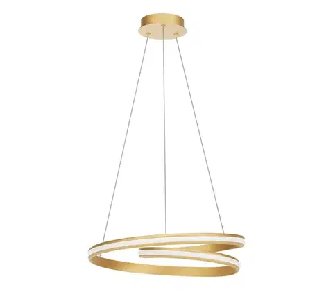 Svietidlá Redo 01-4361 - LED stmievateľný luster na lane TORSION LED/40W/230V zlatý 01-4361