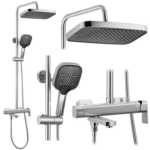 Kúpeľňové batérie REA REA - Sprchový set Arlo Brush Nickle REA-P7340