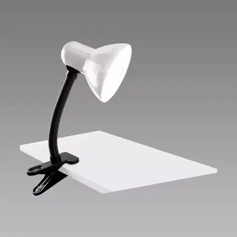Kancelárske osvetlenie Lampa Tola E27 White Clip 02853 LB1