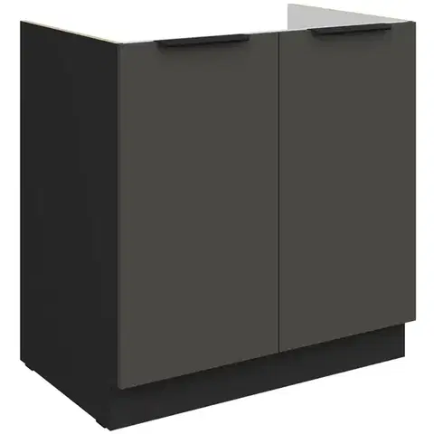 Kuchynské skrinky stojace Kuchynská skrinka Aria-Gr/Bl Anti Fingerprint 80zl 2f Bb