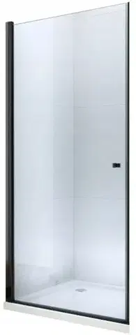 Sprchovacie kúty MEXEN - Pretoria Sprchové dvere krídlové 70, transparent, čierna sa stenovým profilom 852-070-000-70-00