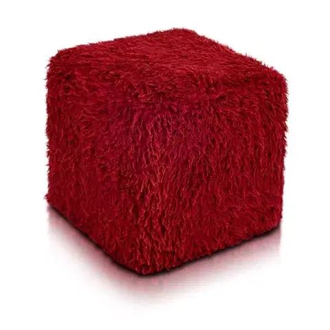 Sedacie vaky a kocky Sedací vak Taburetka Exclusive TiaHome - Červená