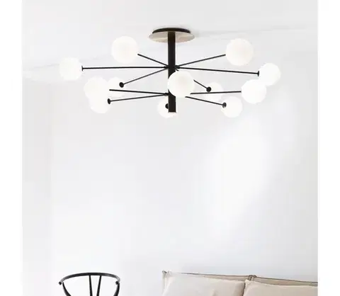 Svietidlá Ideal Lux - LED Luster na tyči COSMOPOLITAN 12xG9/3W/230V pr. 145 cm čierna 273709