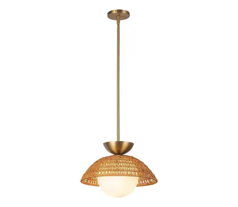 Svietidlá Elstead Alora Mood ALM-PERTH-P-GD - Závesné svietidlo PERTH na tyči 1xE27/60W/230V, priemer 37,5 cm, zlaté ALM-PERTH-P-GD
