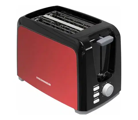 Predlžovacie káble Heinner HTP-700BKRD - Hriankovač s dvoma otvormi 700W/230V červený/matný chróm HTP-700BKRD