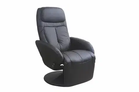 Kreslá HALMAR Optima relaxačné kreslo čierna