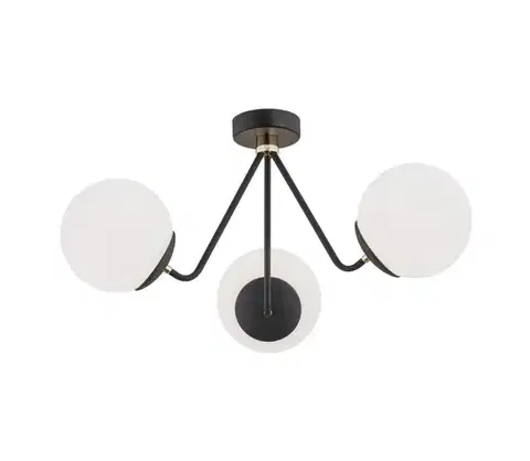 Svietidlá Argon 1478 - Prisadený luster TOMAR 3xE27/15W/230V čierna 1478