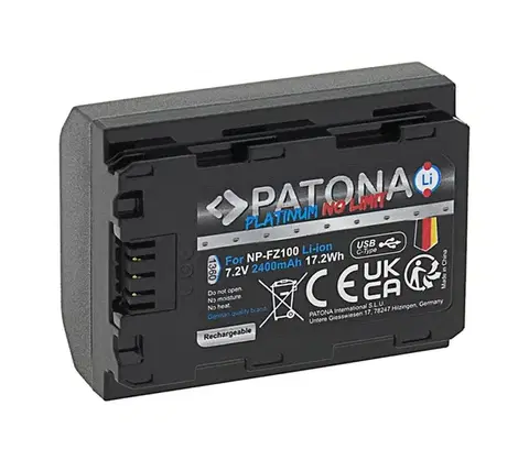 Predlžovacie káble PATONA - Aku Sony NP-FZ100 2400mAh Li-Ion Platinum USB-C PT1360