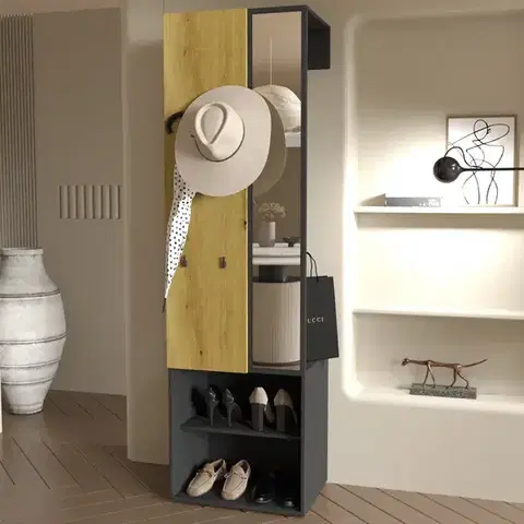 Predsieňový nábytok Predsieňový nábytok Sivaro čierna/artisan
