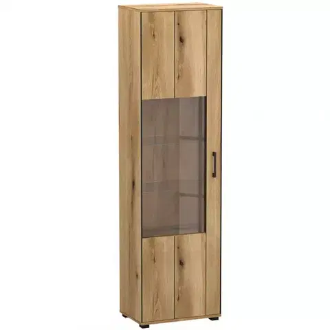Vitríny v podkrovnom štýle Vitrína Kendal A Light + Black