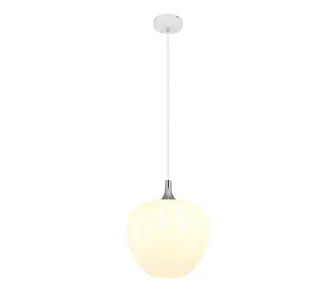 Svietidlá Globo 15548H1W - Luster na lanku MAXY 1xE27/60W/230V pr. 29 cm biela 15548H1W