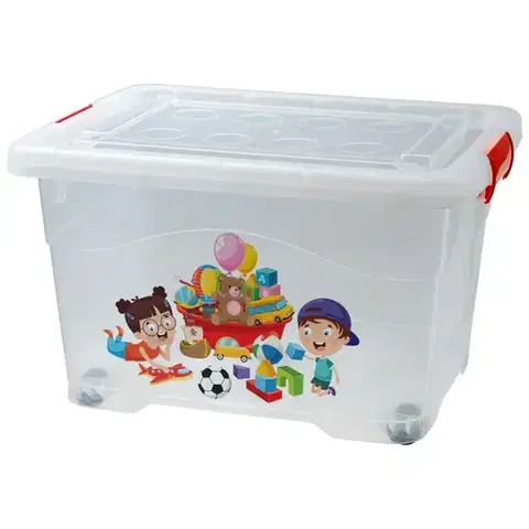 Prútené koše Úložný box na kolieskach 50 l 43x58x35