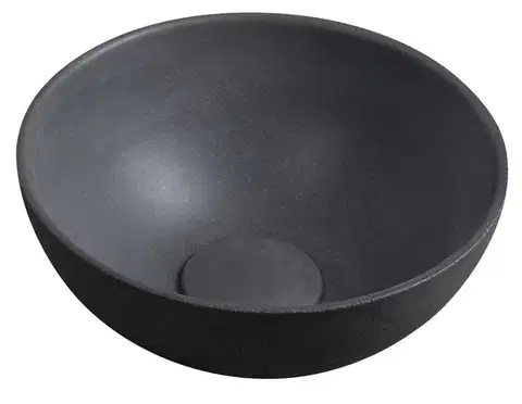 Umývadlá SAPHO - MINOR betónové umývadlo na dosku, priemer 26cm, antracit mat MR26016