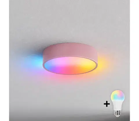 Svietidlá BRILAGI - LED RGBW Stropné svietidlo CLARE 1xE27/12W/230V priemer 20 cm ružové BG5227+AI0579