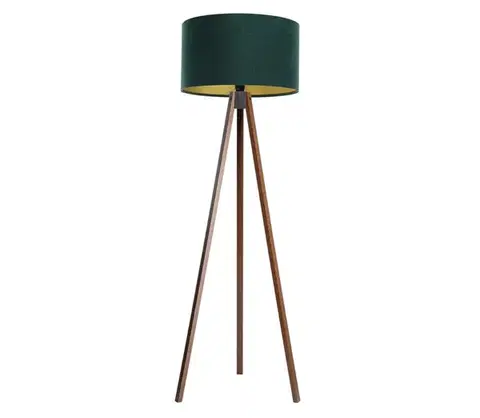 Lampy  Stojacia lampa STANDART 1xE27/60W/230V zelená/wenge AS0462+BS0399