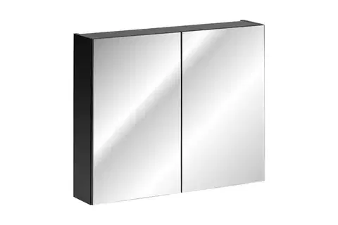 Skrinky do kúpeľne ArtCom Zrkadlová skrinka SANTA FE Black 84-80 | 80 cm