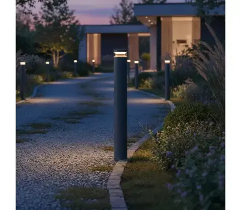 Záhradné lampy Ideal Lux - LED Vonkajšia lampa BOEING LED/14W/230V 100 cm IP65 antracit 327266