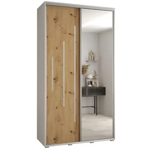 Šatníkové skrine Skriňa 45 Canaris 13 140 biela/artisan/silver