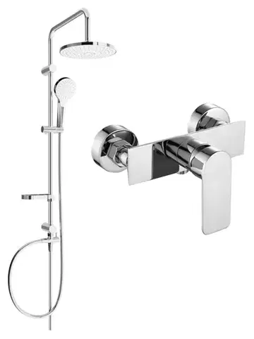 Sprchy a sprchové panely MEXEN/S - Erik sprchový stĺp vrátane sprchovej batérie Alexa, chróm 71240205-00