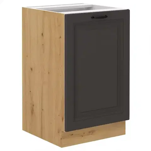 Kuchynské skrinky stojace Kuchynská skrinka STILO grafit mat/artisan 50zl 1f bb