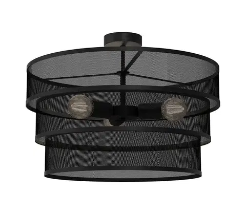 Svietidlá  Prisadený luster GLUM 3xE27/60W/230V čierna 3154