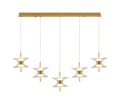 Svietidlá  LED luster na lankách BUTTERFLY 10xLED/5W/230V 3000K zlatý 414LRC1359