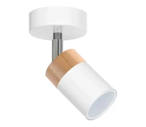 Svietidlá  Bodové svietidlo JOKER WHITE WOOD 1xGU10/8W/230V MLP6299