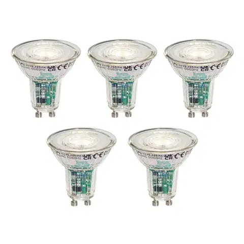 LED osvetlenie Sada 5 inteligentných LED žiaroviek GU10 50 mm číra 4,7 W 345 lm 2200 – 4000 K