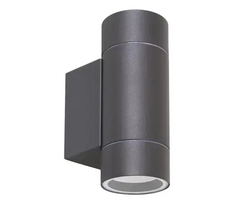 Záhradné lampy Rabalux 8119 - Vonkajšie nástenné svietidlo PHOENIX 2xGU10/10W/230V IP54 šedá  8119