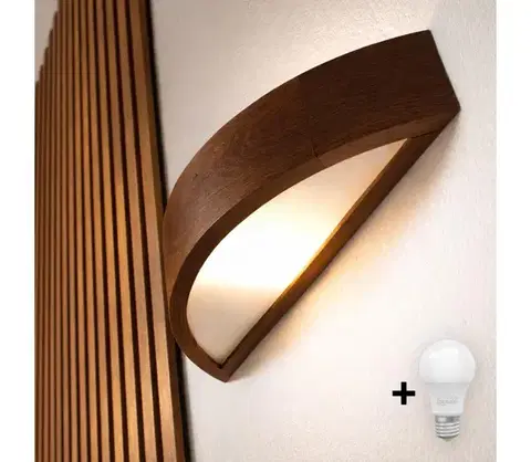 Svietidlá BRILAGI - LED Nástenné svietidlo CARVALHO 1xE27/15W/230V dub orech 8590828607236