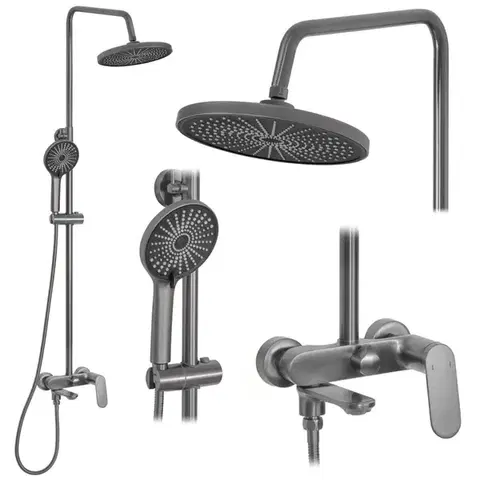 Kúpeľňové batérie REA REA - Sprchový set Marco Gun Grey REA-P5600