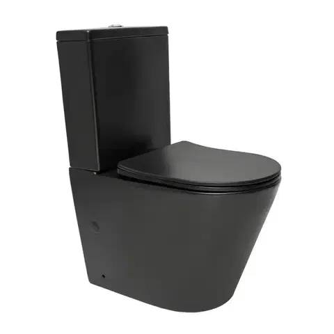Záchody WC kombi komplet SAT Infinitio čierna matná mat vario odpad SATINF031VPSNBKM SATINF031VPSNBKM