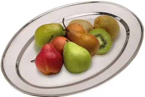 Podnosy a tácky Kinekus Podnos nerezový 45x29cm ovál