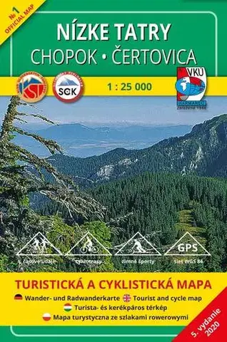 Slovensko a Česká republika Nízke Tatry - Chopok - Čertovica - TM 1, 1: 25 000