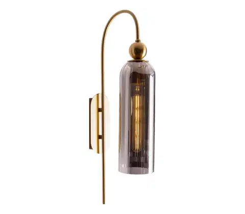 Svietidlá MAXLIGHT W0333 - Nástenná lampa CAMPANILA 1xE27/40W/230V mosadz/šedá W0333