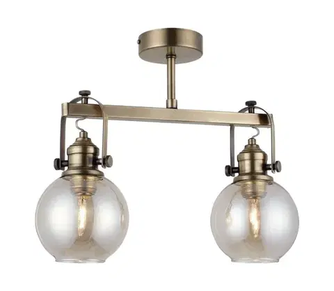 Svietidlá  Prisadený luster POLINO 2xE27/40W/230V bronzový 341LCA1123