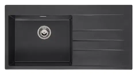 Kuchynské drezy Reginox Granitový drez Reginox Breda 10, R33586, Black Silvery R33586