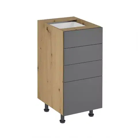 Kuchynské skrinky stojace Skrinka do kuchyne Langen d40s4 push grey
