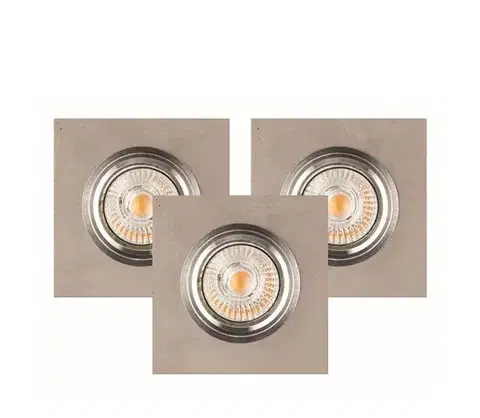 Svietidlá  2515336 - SADA 3x LED Podhľadové svietidlo VITAR 1xGU10/5W/230V betón 2515336