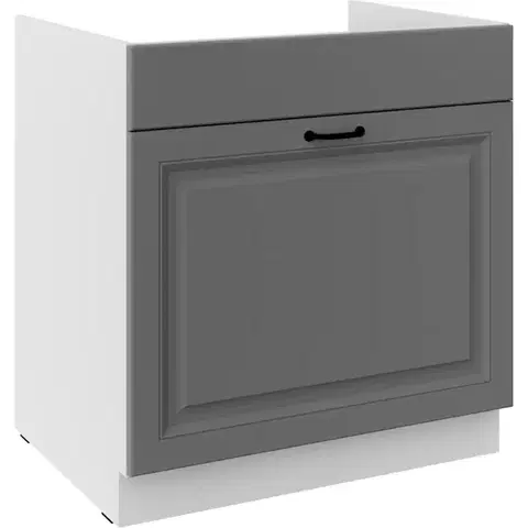 Kuchynské skrinky stojace Kuchynská skrinka Stilo dustgrey/biely 80ZL 1S BB