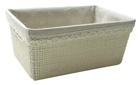 Košíky úložné MAKRO - Košík s látkou 27,5x18,3x12,3cm