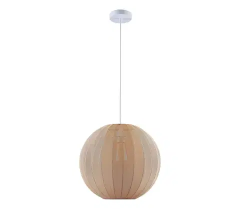 Svietidlá  Závesný luster na lanku SENSAI 1xE27/20W/230V, priemer 40 cm, béžový 333605