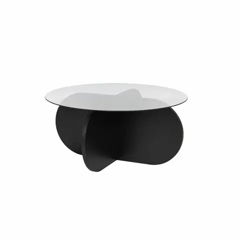 Konferenčné stolíky Konferenčný stolík Aeris Black s tmavým sklom