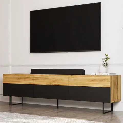 TV stolíky TV stolík Sign - Black, Oak